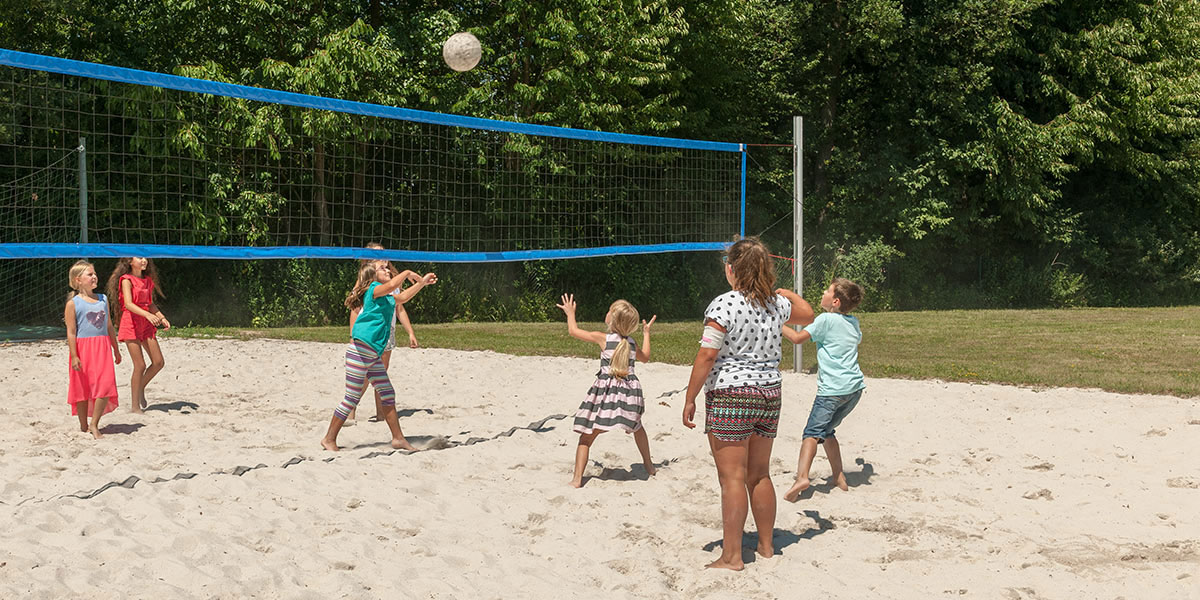 Kinder spielen Volleyball